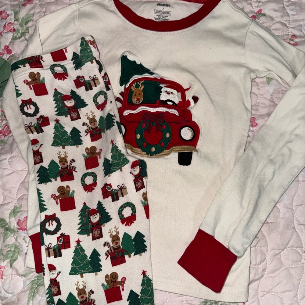Gymboree christmas Holiday Design pajama set